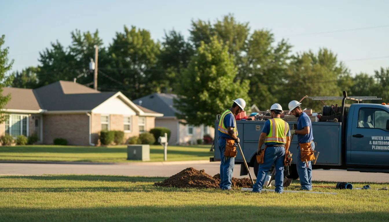 Residential water line and bathroom plumbing service in Beatrice, NE